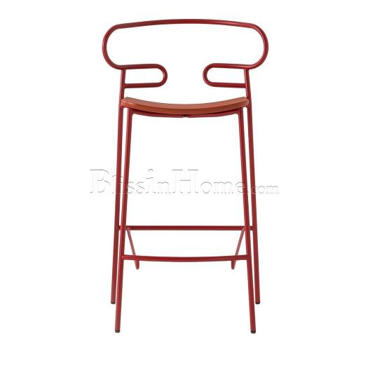 Bar stool Genoa red TRABA