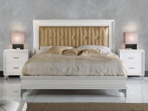 Marostica bed 200x200 3009 white/gold