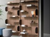Open wall-mounted wooden bookcase BLABLA BONALDO