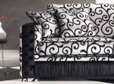 Miami armchair black-white