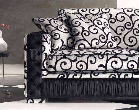 Miami armchair black-white