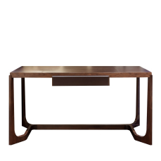 Desk leather and Walnut PROVASI