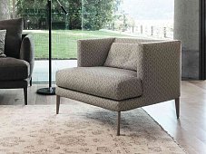 Armchair fabric with removable cover with armrests PARAISO BONALDO