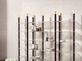 Open freestanding leather bookcase MIKADO BAXTER