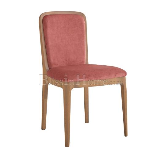 Chair Shangai Salmon-Pink and Elm-Finished MODESIGN