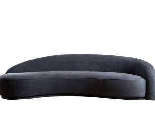 Sofa curved GATSBY gray SOFTHOUSE