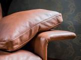 Sofa Alato brown leather BLACK TIE