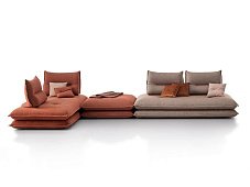 Sectional sofa fabric GEMINI AERRE
