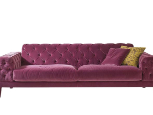 Sofa Elliot Fuchsia Tufted CTS SALOTTI