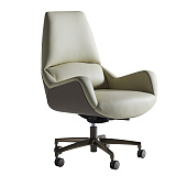 Office chair swivel Sanremo beige and Taupe on Castors CASA COVRE