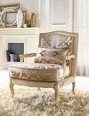 Jody coffee armchair beige 2 BEDDING