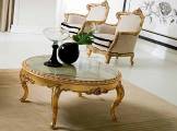 Round coffee table, wooden top with crystal top Adone SILIK 8876