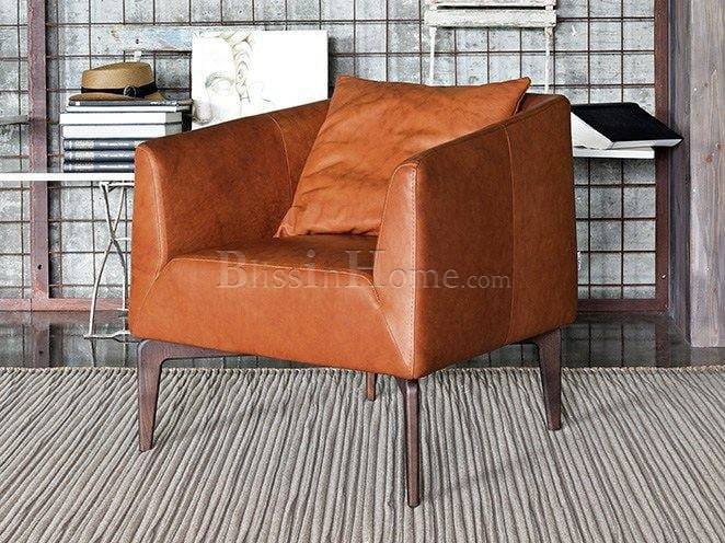 Armchair leather with armrests JEN DITRE
