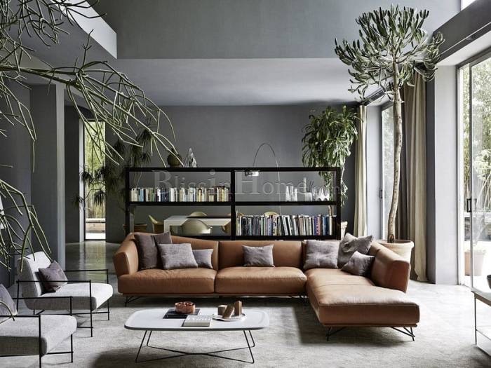 Corner sofa leather LENNOX DITRE
