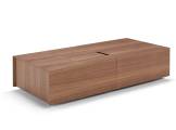 Multi-layer wood coffee table with storage space SLIDE AMURA