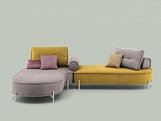 Sectional sofa fabric with removable cover DODO AERRE