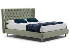 Double bed with tufted headboard SELENE BOLZAN LETTI