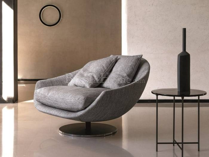 Swivel armchair fabric with removable cover AVI 2 DESIREE