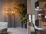 Open wall-mounted wooden bookcase BLABLA BONALDO