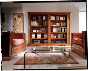 Montalcino bookcase open nut