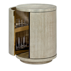 Bar cabinet Circle Small Store Barware white gold Drafted Stucco ARMANI CASA