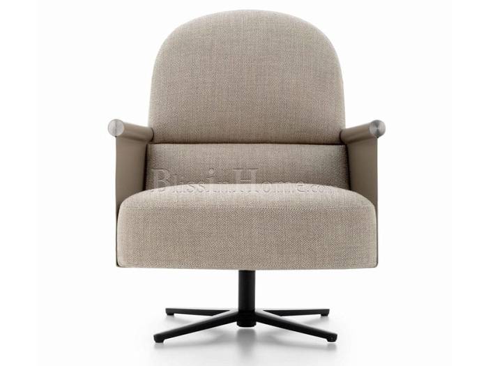 Swivel armchair fabric with 4-spoke base with armrests BEYL DITRE
