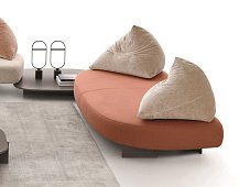 3 seater sofa fabric PAPILO DITRE