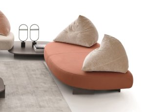 Sectional sofa 3-seater fabric PAPILO DITRE