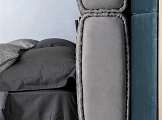 Double bed wit leather headboard CORNELIO CAPPELLINI HUG.5180/TR