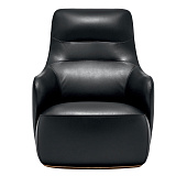 Armchair and Pouf Caddy black GIORGETTI