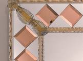Wall Mirror Conterie Pink Squares Murano Glass FRATELLI TOSI