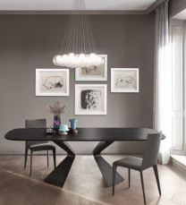 Dining table rectangular Prora shape BONALDO