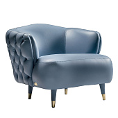 Lounge Chair Savoi Azure BLACK TIE