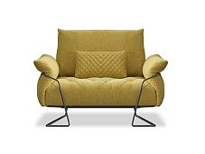 Armchair fabric with armrests YELLOW AERRE