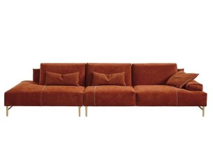 Sectional sofa leather SAKS GAMMA ARREDAMENTI