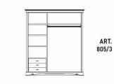 Floriade wardrobe 3 doors 805/3 white