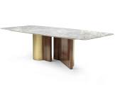 Dining table rectangular With Marble Top ACHILLE ELLEDUE T 1110/MA