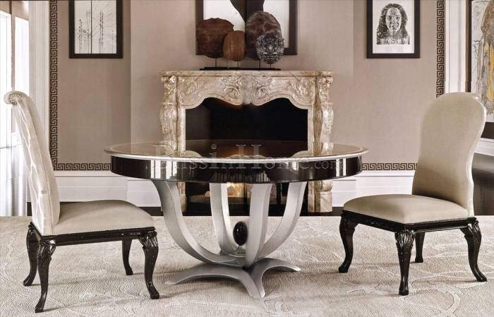 Round dining table PREGNO T86-160R