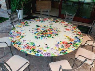 Round dining table DOMIZIANI LUX 624
