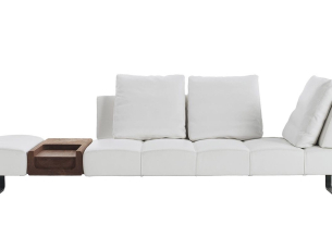 Sofa PATMOS Asymmetrical white RIVA 1920
