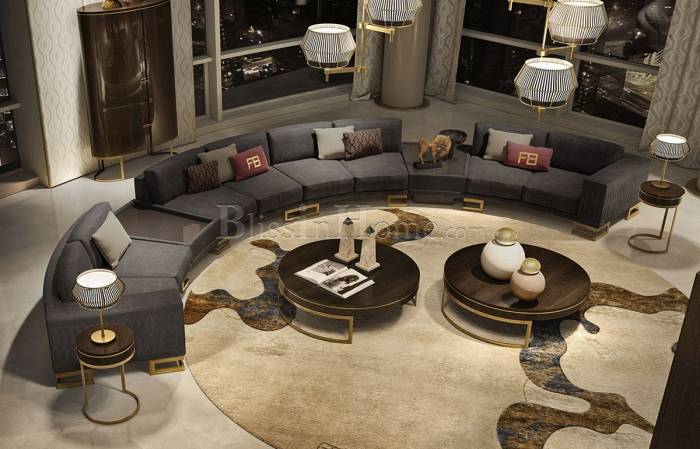 Sofa curved ZAFFIRO FRANCO BIANCHINI ZAFFIRO 5