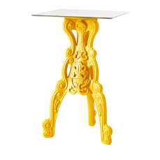 Outdoor Dining Table Master of Love yellow Bistro Table with Square Top SLIDE