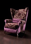 High sociale coffee armchair violet