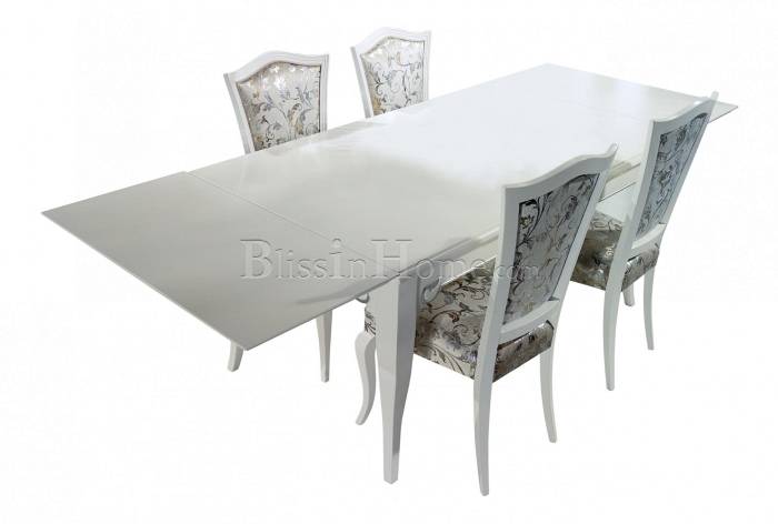 Dining table (200/300x100) white AIDA BAMAR