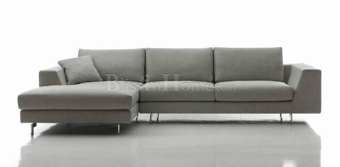 Sofa corner RALPH leather grey 1