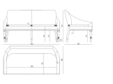Sofa loveseat VISIONNAIRE PRISCILLA