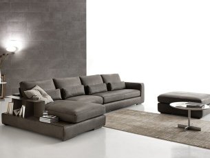 Corner sectional sofa leather LOMAN leather DITRE