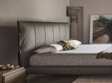 Double bed fabric with upholstered headboard CUFF BONALDO