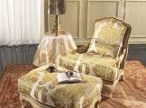 Lisbet coffee armchair white gold BEDDING