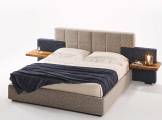 Double bed Elba blue and gray with Nightstands CASA COVRE